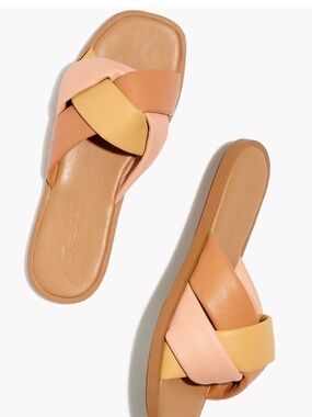Madewell The Jayna Braided Slide Sandal Washed Mauve Size‎ 8